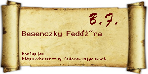Besenczky Fedóra névjegykártya